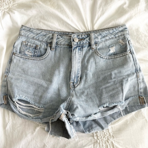 Pacsun Distressed Denim Mom Shorts - Picture 1 of 4